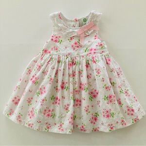 Baby Girl 24 Months Floral Eyelet Dress Easter Spring Summer White Pink